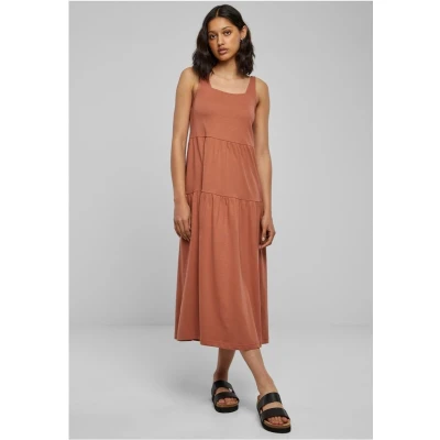 Afbeelding van Urban Classics 7/8 Length Valance Summer Jerseyjurk, Dames, Maat: XS, Terracotta