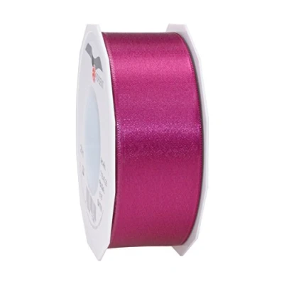 Afbeelding van C.E. Pattberg Satijnen lint paars 25 meter breed voor het verpakken van geschenken, 40 mm decoreren en knutselen, decoratief alle gelegenheden