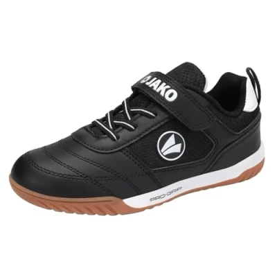 Afbeelding van JAKO SH Winger Unisex Zaalvoetbalschoenen voor kinderen, Maat: 40, Jet black/white Imitatieleer/ textiel