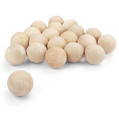 Afbeelding van Belle Vous 5cm Onbewerkte Houten Ronde Hobby Ballen (20Pak) 50mm in Diameter Natuurlijke Mini Zonder Gaten Voor DIY Projecten, Hobby, Kunst en Sieraden Maken