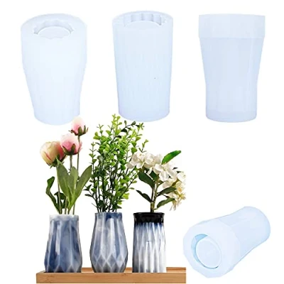 Afbeelding van Cayway 3 stuks Harsmallen Bloemenvaas Siliconen Mallen Sieraden Hars, Silicone Mallen, Fles voor Epoxyhars, Decoratie van Het Huis