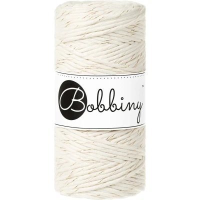 Afbeelding van Bobbiny Macrame 3 mm Natural Golden