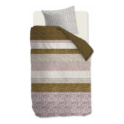Afbeelding van Beddinghouse Valdemar Dekbedovertrek Flanel Eenpersoons 140x200/220 cm Zacht Roze