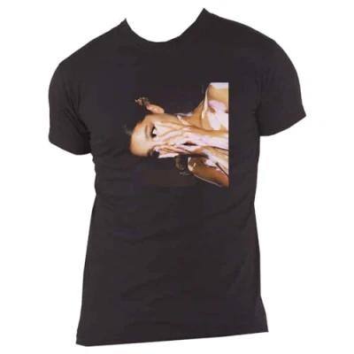 Afbeelding van Ariana Grande Side Photo Heren T shirt M Zwart