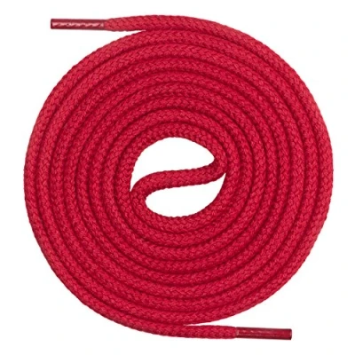 Afbeelding van Mount Swiss Ronde veters, premium kwaliteit, 100% katoen, scheurvast, Ø 3 mm 4 mm, lengte 45 200 cm, Rood