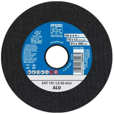 Afbeelding van PFERD EHT 115 1,0 SG ALU 61340415 Doorslijpschijf recht mm 25 stuk(s) Aluminium, Non ferrometaal