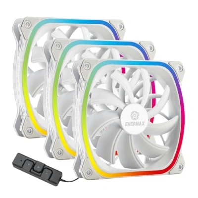Image de Enermax SquA RGB UCSQARGB12P W BP3 Ventilateur châssis 120 mm blanc