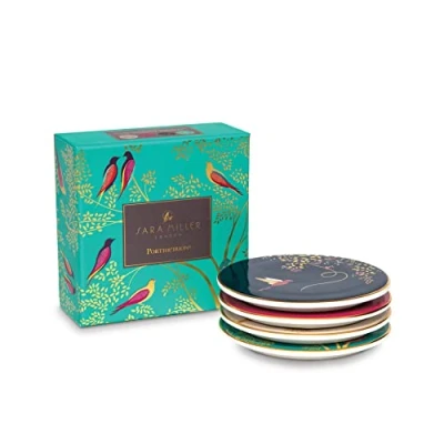 Afbeelding van Sara Miller London Onderzetters van keramiek in geschenkdoos, 4 stuks, 10 cm