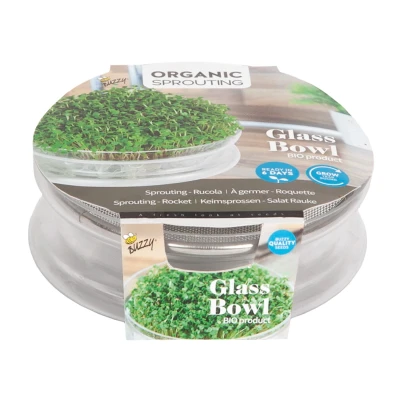 Afbeelding van Buzzy Kweekset Glazen Bowl met Rucola Biologisch