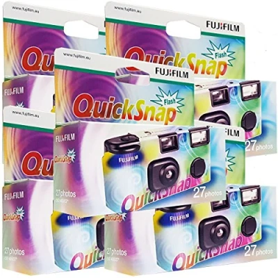 Afbeelding van 5 x Fujifilm Quicksnap Flash wegwerpcamera, 27 afbeeldingen, met flitser