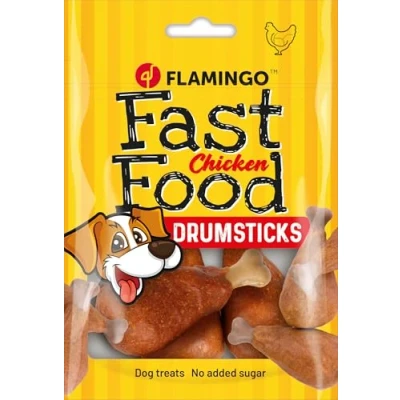 Afbeelding van Flamingo Hondensnack Fast food drumstick met kip 3st 140gr