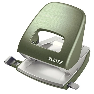 Image de Leitz locher style nexxt 5006, seladon grn stanzleistung 30 blatt, aus metall, mit anschlagschiene fr a4, a5, a6, folio, us qua