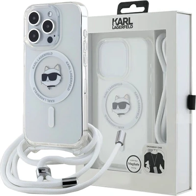 Afbeelding van Karl Lagerfeld IML Choupette Head &amp; Cord MagSafe hoesje voor iPhone 13 Pro Max transparant