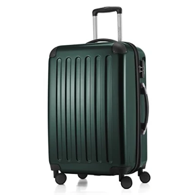 Afbeelding van HAUPTSTADTKOFFER Alex harde Koffer trolley rolkoffer reiskoffer, 4 dubbele wielen, uitbreiding, bosgroen, Mittelgroßer Koffer,