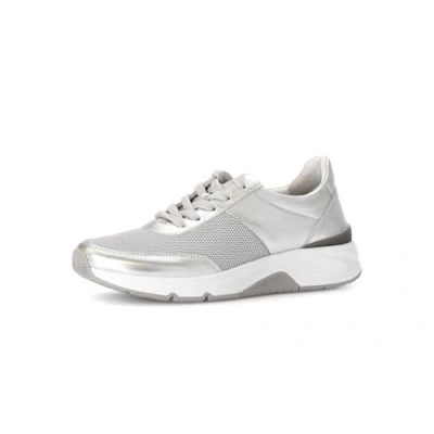 Afbeelding van Gabor Rollingsoftsportliche Sneakers laag, Dames, Maat: 44, Silber Leer en textiel