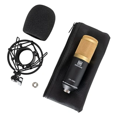 Image de Pronomic CM 100BG Micro à Grosse Membrane de Studio incl. suspension &amp; Protection Anti Vent, noir
