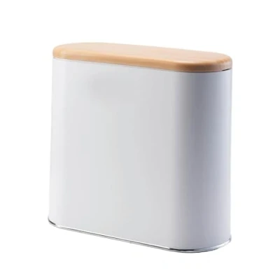 Afbeelding van MALMO Square Touch staande afvalemmer voor badkamer, 10 l, houtkleur