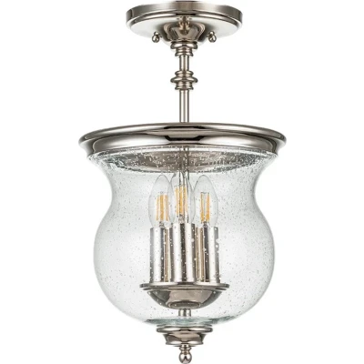 Afbeelding van Feiss LED Plafondlamp Pickering Lane 3X E14 Max 40W Dimbaar Polished Nickel