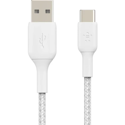 Afbeelding van Belkin Braided USB C naar kabel 0,15m Wit