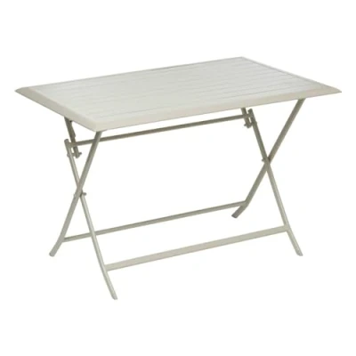 Afbeelding van Hespéride Tuintafel, inklapbaar, rechthoekig, Azua klei 4 zits aluminium, epoxy behandeld, roestvrij