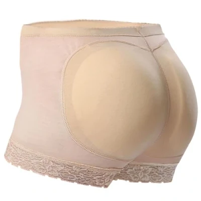 Afbeelding van Everbellus Kanten push up slipje voor billenlifting, dames, beige, S, Beige