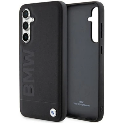 Afbeelding van BMW Signature Leather Back Case Geschikt voor Samsung Galaxy S23 FE (S711) Zwart