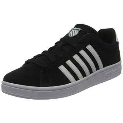 Afbeelding van K SWISS Court Tiebreak Sneakers laag, Heren, Maat: 42, Black/white Veloursleer