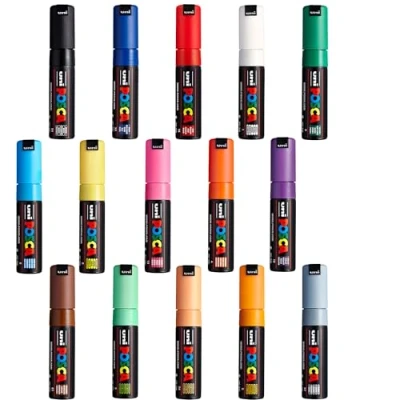 Afbeelding van Uni posca PC 7M Marker, brede punt, 15 stuks
