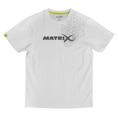 Afbeelding van Matrix White Hex Print T Shirt Medium