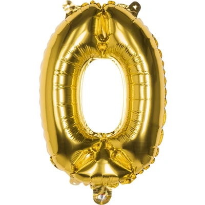 Afbeelding van Folieballon 0 goud 22000
