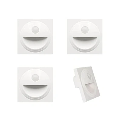 Afbeelding van Arotelicht Traplicht, led, met bewegingsmelder, wandinbouwlamp, in te bouwen spot, T lamp, 230 V, voor schakelbehuizing van 60 mm
