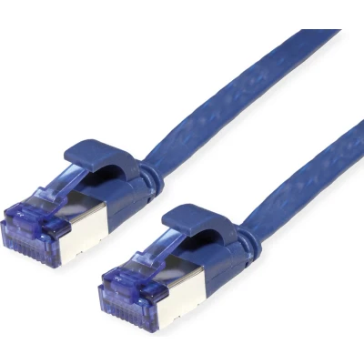 Afbeelding van VALUE FTP patchkabel, Cat.6A (Class EA), extra plat, blauw, 1 m