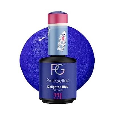 Afbeelding van Pink Gellac 221 Delighted Blue Gel Nagellak 15 Ml