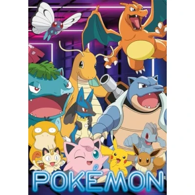 Afbeelding van Nathan puzzel 1500 stukjes Neon Pokémon volwassenen en kinderen vanaf 14 jaar hoogwaardige collectie mijn helden avontuur actie 12000933