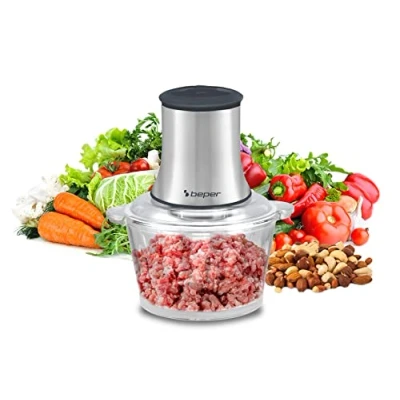 Afbeelding van Beper P102ROB001 Hakmolen Keuken Elektrische Compacte Krachtige 1.5L RVS