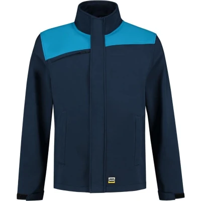 Afbeelding van Tricorp 402021 Softshell Bicolor Naden Inkt/Turquoise