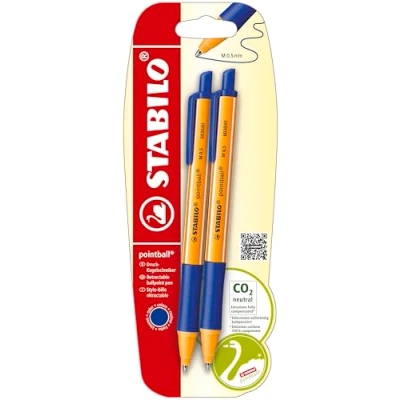 Image de Stabilo blister de 2 stylos bille pointball bleu