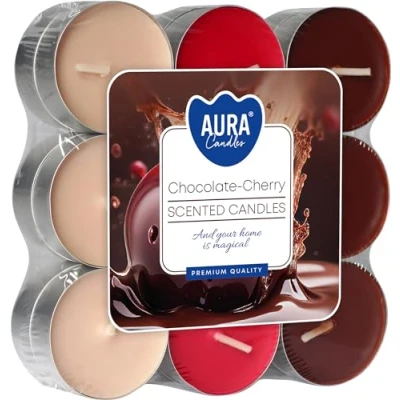 Afbeelding van geurtheelichten bispol chocolade cherry 18 stuks