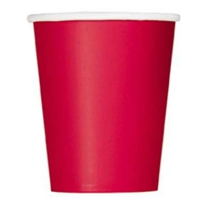 Afbeelding van Bekers ruby rood 270ml 8 stuks