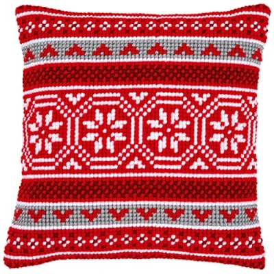 Afbeelding van Vervaco Kerstkristallen motief Kruissteekkussen pakket PN 0147710