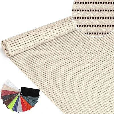 Afbeelding van ANRO Badmat van zacht schuim, antislip, crème, 65 x 120 cm