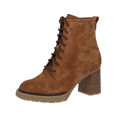 Afbeelding van Caprice Veterboots, Dames, Maat: 41, Cognac suede Leer