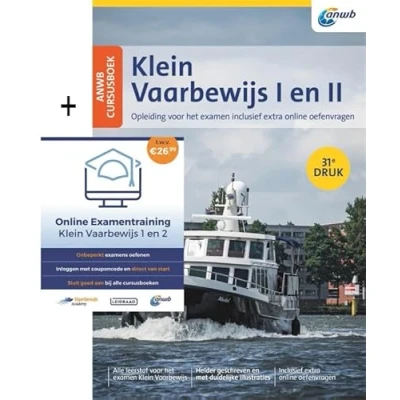 Afbeelding van ANWB Cursusboek Klein Vaarbewijs I en II + Online Examentraining