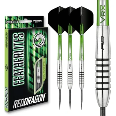 Afbeelding van RED DRAGON Featherlite 9: Steeltip Tungsten Dartpijlen Professioneel 19 gram