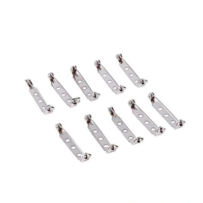 Afbeelding van Bars met veiligheidssluiting, 50 stuks, badgespen, veiligheidsspelden, pinsluiting 3 gaten, veilige rugsluiting voor sieraden en handwerk (32 mm)
