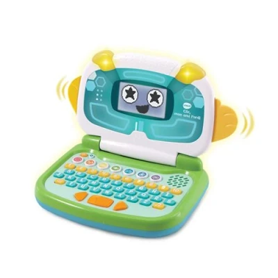 Afbeelding van VTech Klik, My Ami l&#039;Ordi blauw en groen, kinderlaptop met verlicht geanimeerd scherm, 9 educatieve spellen, interactief speelgoed, cadeau voor kinderen van 3 jaar tot 6 inhoud in het