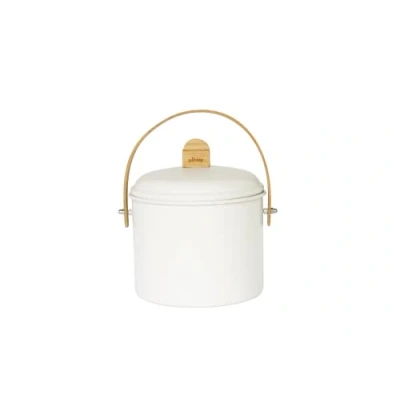 Afbeelding van Pebbly Compost Bin 3,5 L Metal/bamboo + Charcoal Filter