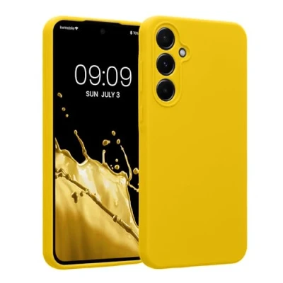 Afbeelding van kwmobile Housse compatible avec Samsung Galaxy A55 5G coque de téléphone protection souple en TPU silicone jaune radieux