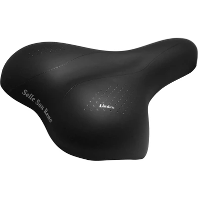 Afbeelding van Selle San Fietszadel Remo Lindau voor stads /trekkingfietsen zwart (werkplaatsverpakking)