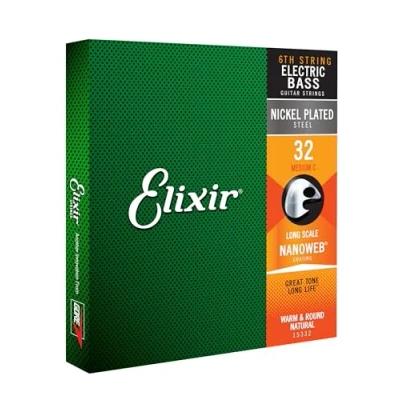 Afbeelding van Elixir Enkele snaar bas 032 NanoWeb basgitaarsnaar